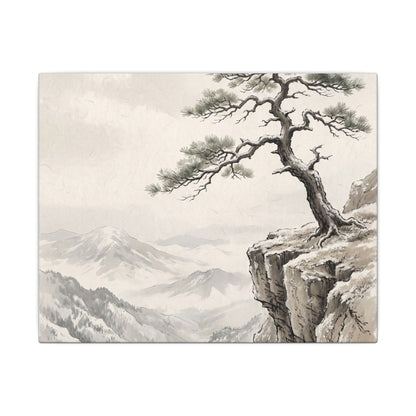 Seijaku Pine Tree Canvas Art - Japandi Japanese Pattern