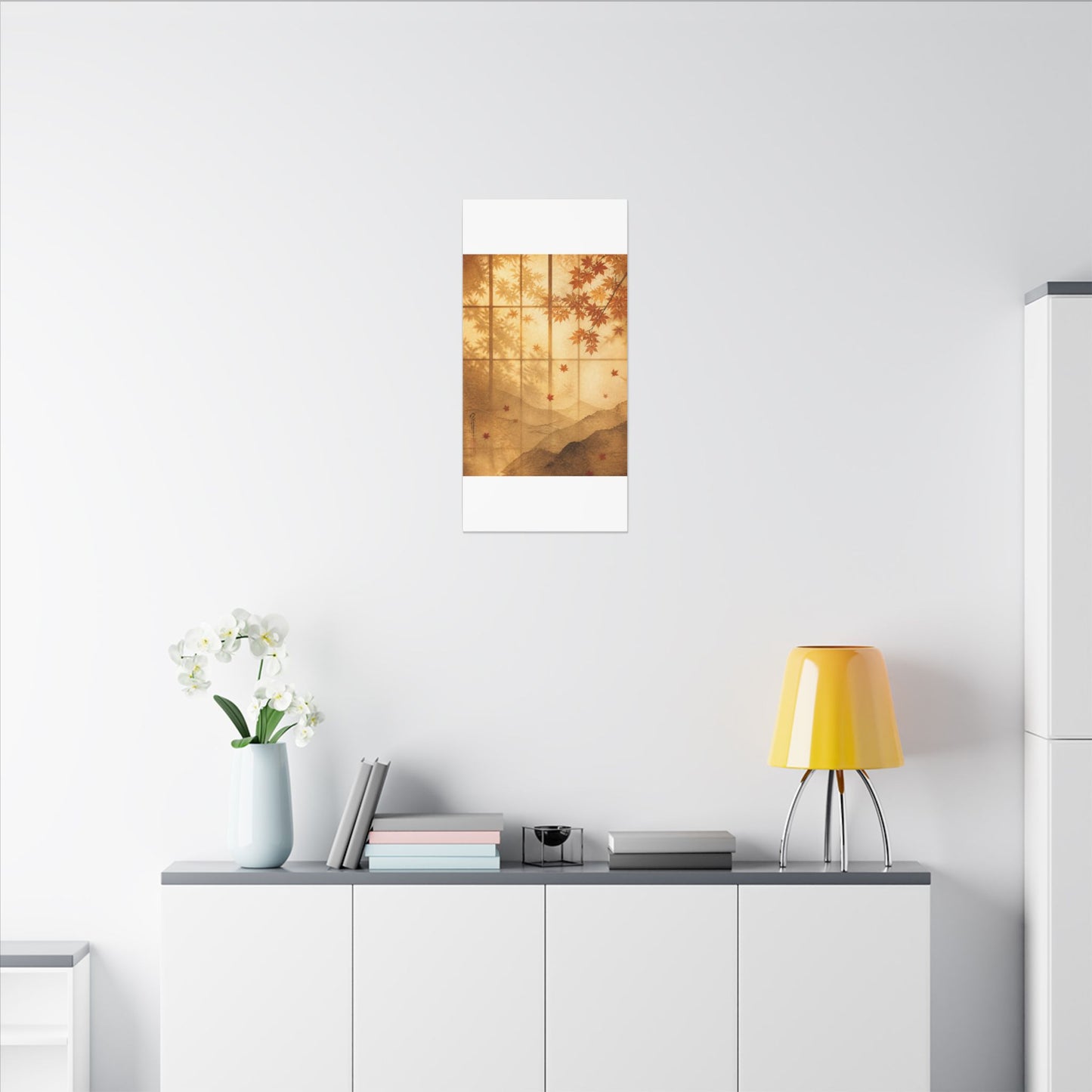 Shoji Screen Texture Canvas Art | Earthy Japandi Art