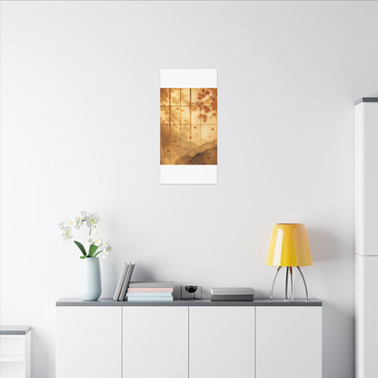 Shoji Screen Texture Canvas Art | Earthy Japandi Art