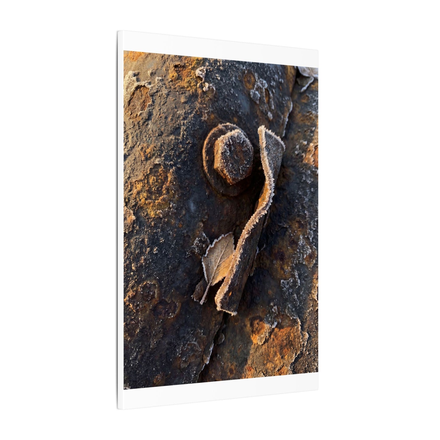 Moody Rust Patina Canvas Art - Moody Minimal Dark Japandi