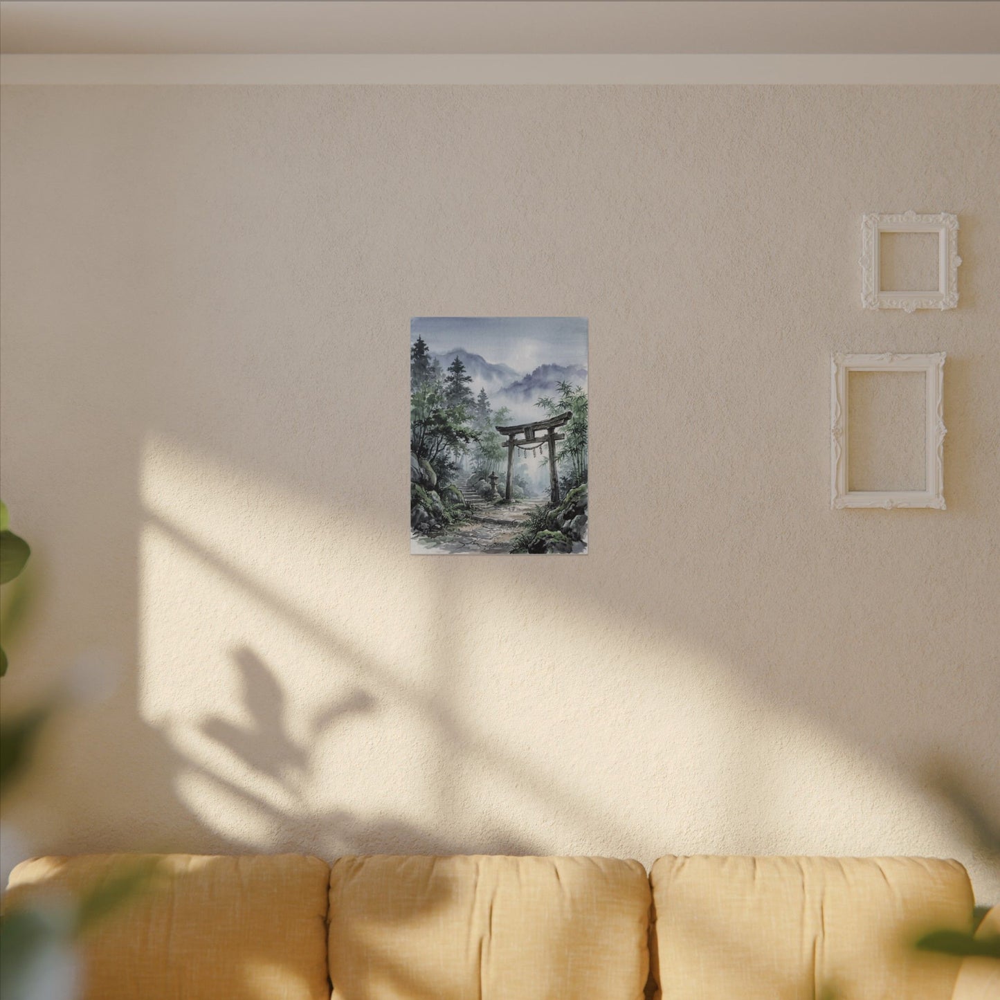 Moonlight Torii Gate Canvas Art - Zen Fukinsei