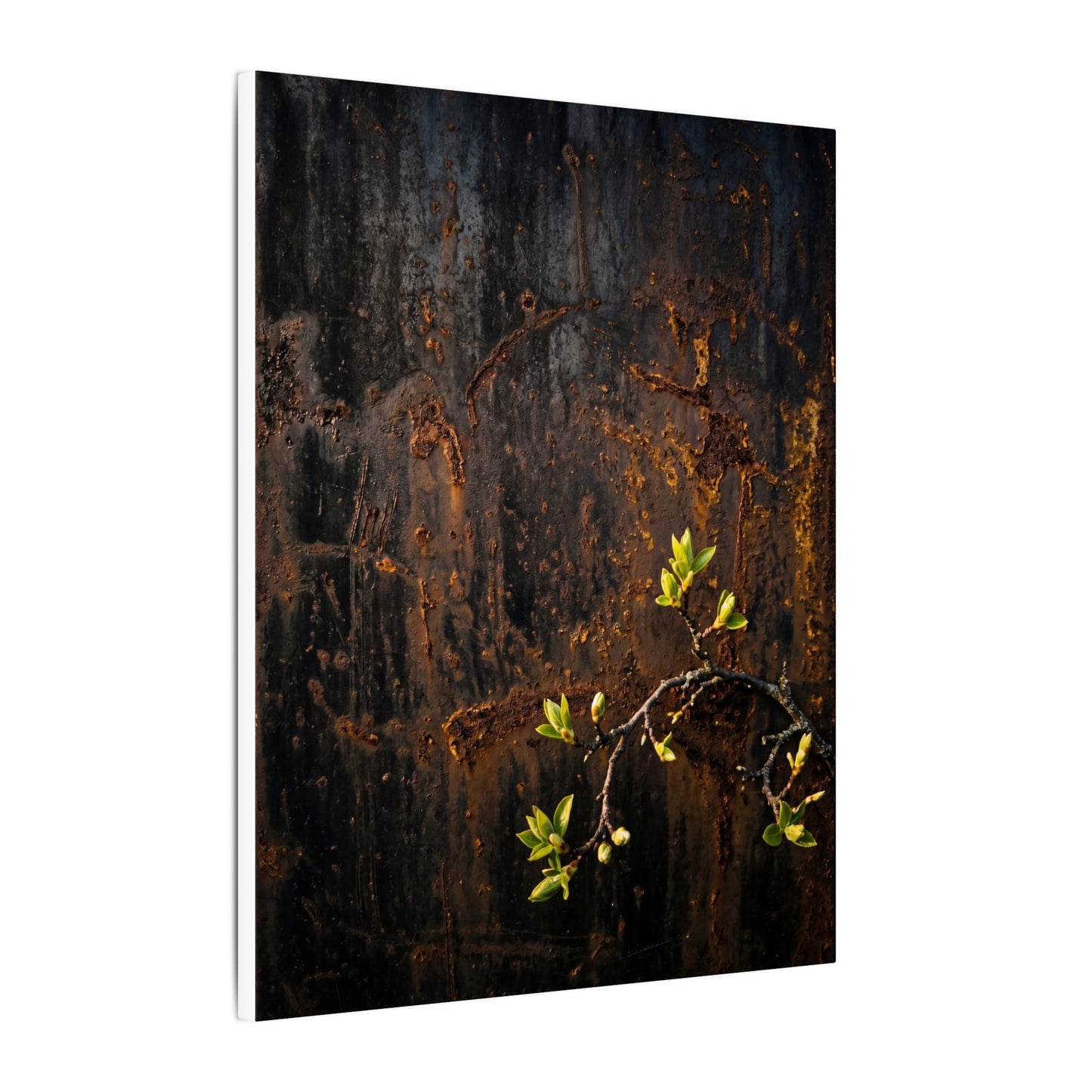 Golden Hour Rust Patina Canvas Art - Dark Japandi Fukinsei