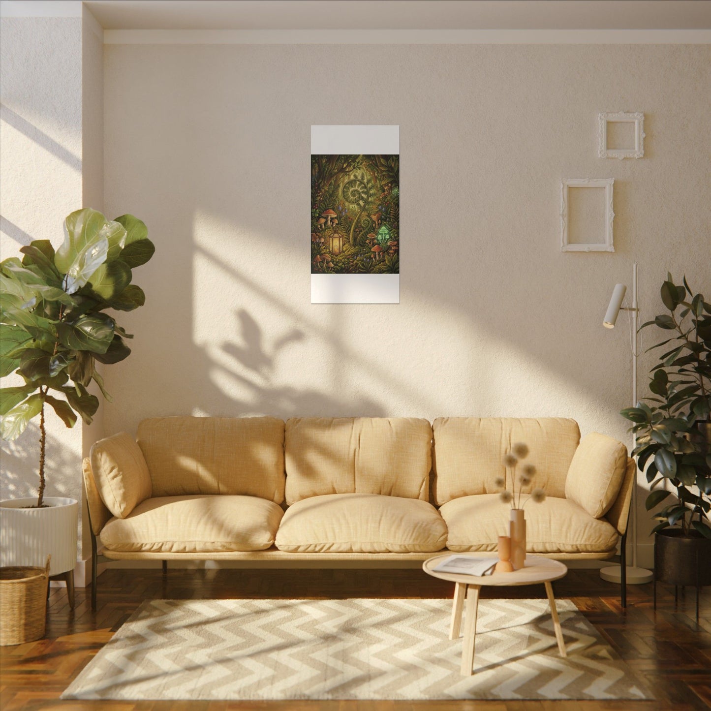 Elegant Ceramic Bowl Canvas Art - Minimal Line Japandi