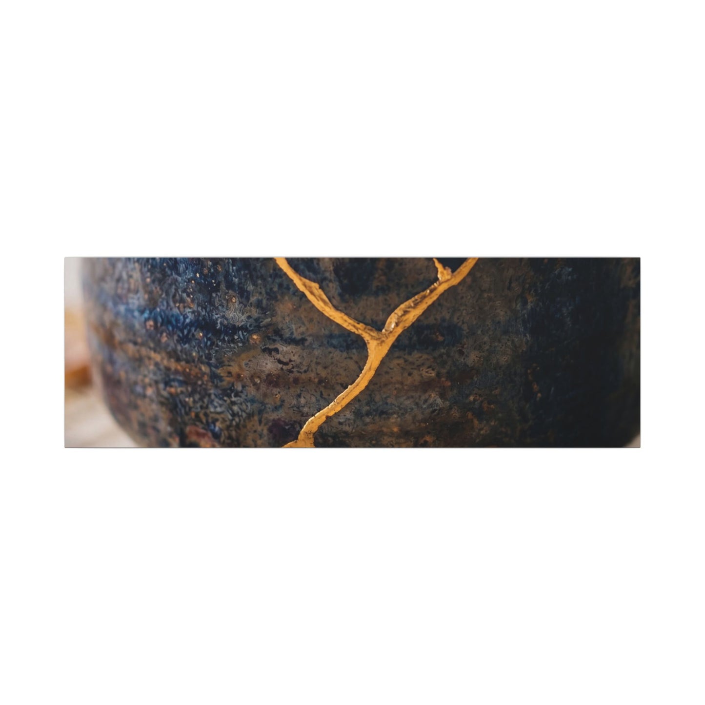 Tea Ceremony Autumn Canvas Art | Kintsugi Healing Design