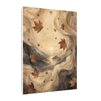 Autumn Silk Drape Watercolor Canvas Art | Earthy Decor