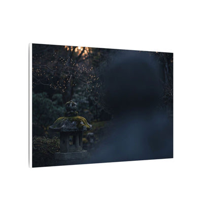 Spring Stone Lantern Moody Minimal Canvas Art | Bold Decor