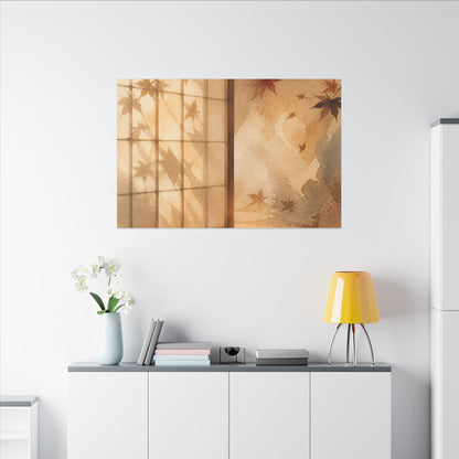 Candlelight Shoji Screen Canvas Art - Japandi Ma