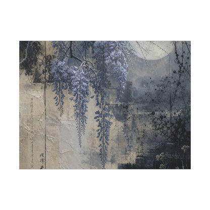 Winter Wisteria Texture Canvas Art | Elegant Decor