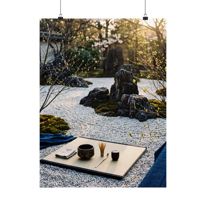 Tea Ceremony Wall Art Print | Spring Zen Karesansui Art