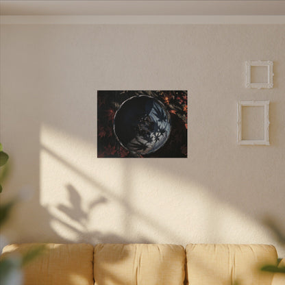 Autumn Ceramic Bowl Shadow Zen Canvas Art | Bold Decor