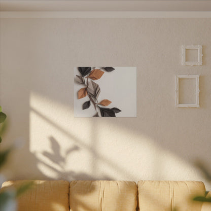 Paper Fold Autumn Canvas Art | Japandi Earthy Design