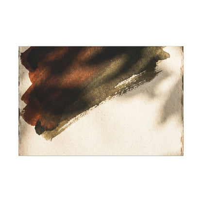 Ink Brushstroke Canvas Art | Summer Dark Japandi Moody Minimal Art