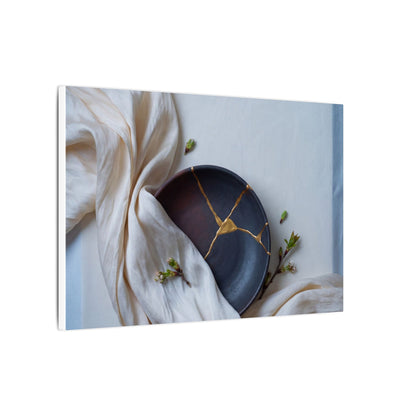 Ma Silk Drape Canvas Art - Kintsugi Gold Repair