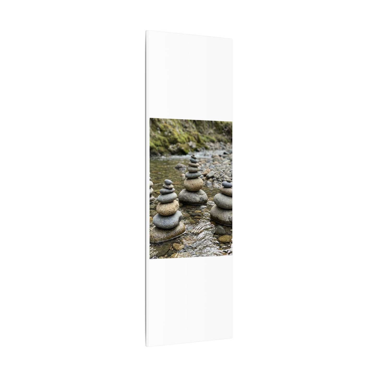 Zen River Stones in Dawn | Karesansui Canvas Art