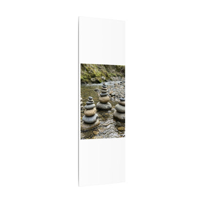Zen River Stones in Dawn | Karesansui Canvas Art
