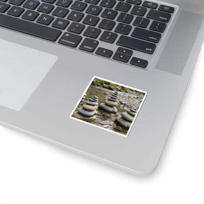 River Stones Karesansui Sticker | Calm Zen Art
