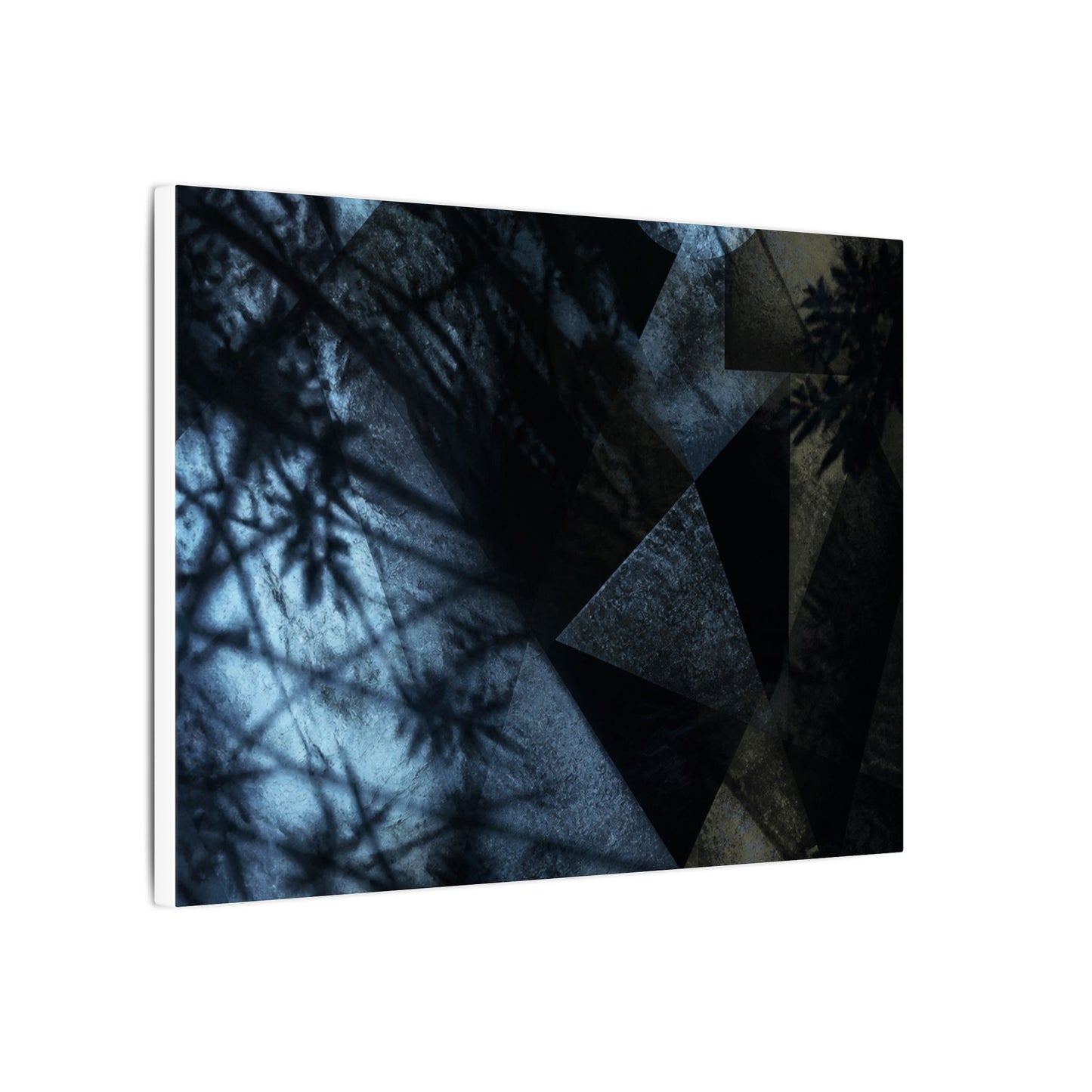 Shadow Play Winter Canvas Art | Dark Japandi Luxurious Design