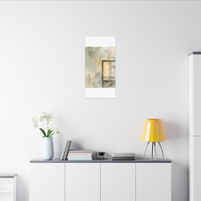 Ma Shoji Screen Canvas Art - Japandi Watercolor