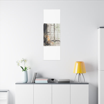 Shoji Screen Canvas Art | Spring Japandi Watercolor Art