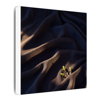 Silk Drape Shadow Zen Canvas Art | Luxurious Dark Japandi Art