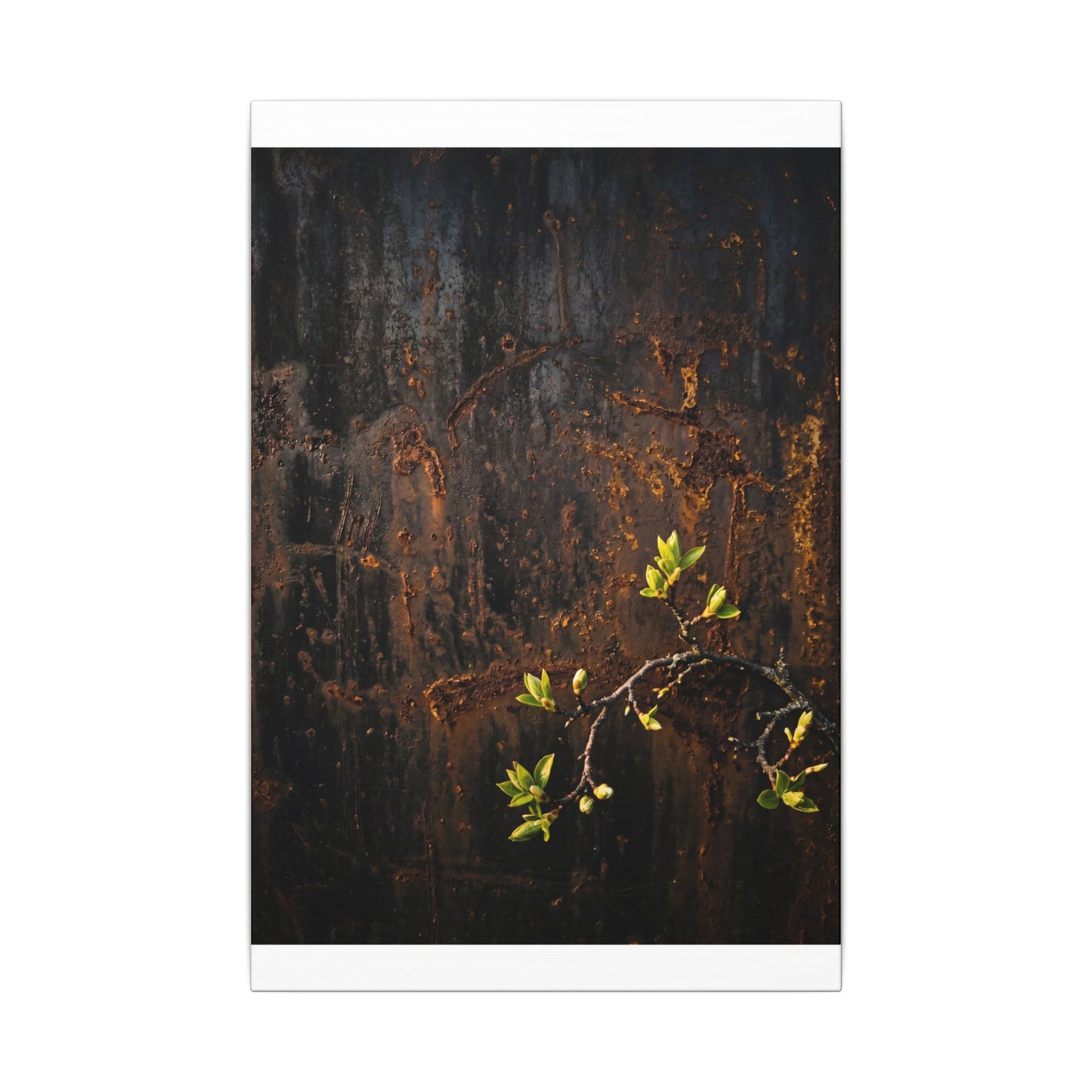 Golden Hour Rust Patina Canvas Art - Dark Japandi Fukinsei