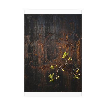 Golden Hour Rust Patina Canvas Art - Dark Japandi Fukinsei