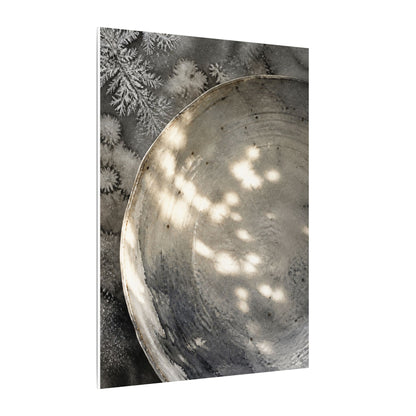 Ceramic Bowl Watercolor Canvas Art | Warm Japandi Art