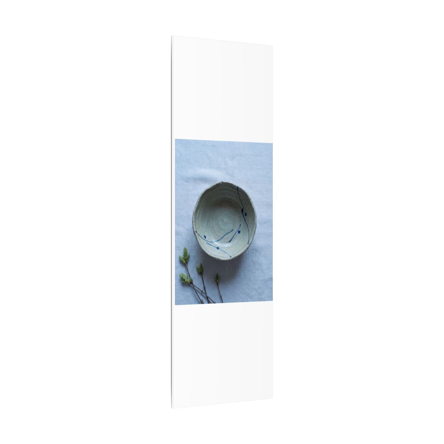Spring Ceramic Bowl Minimal Line Canvas Art | Warm Decor