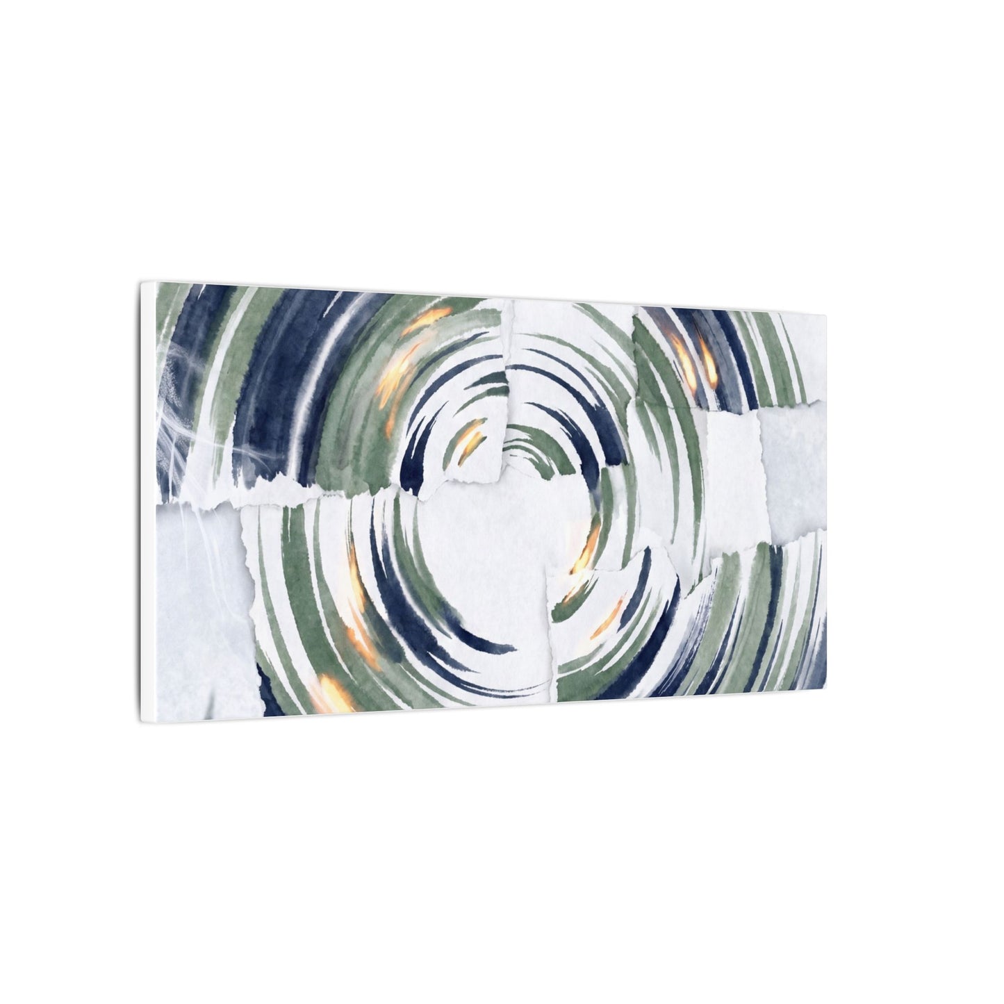 Winter Water Ripple Sumi E Canvas Art | Peaceful Decor