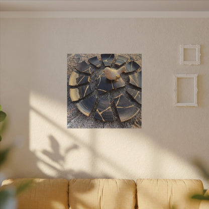 Golden Hour Broken Pottery Canvas Art - Kintsugi Datsuzoku