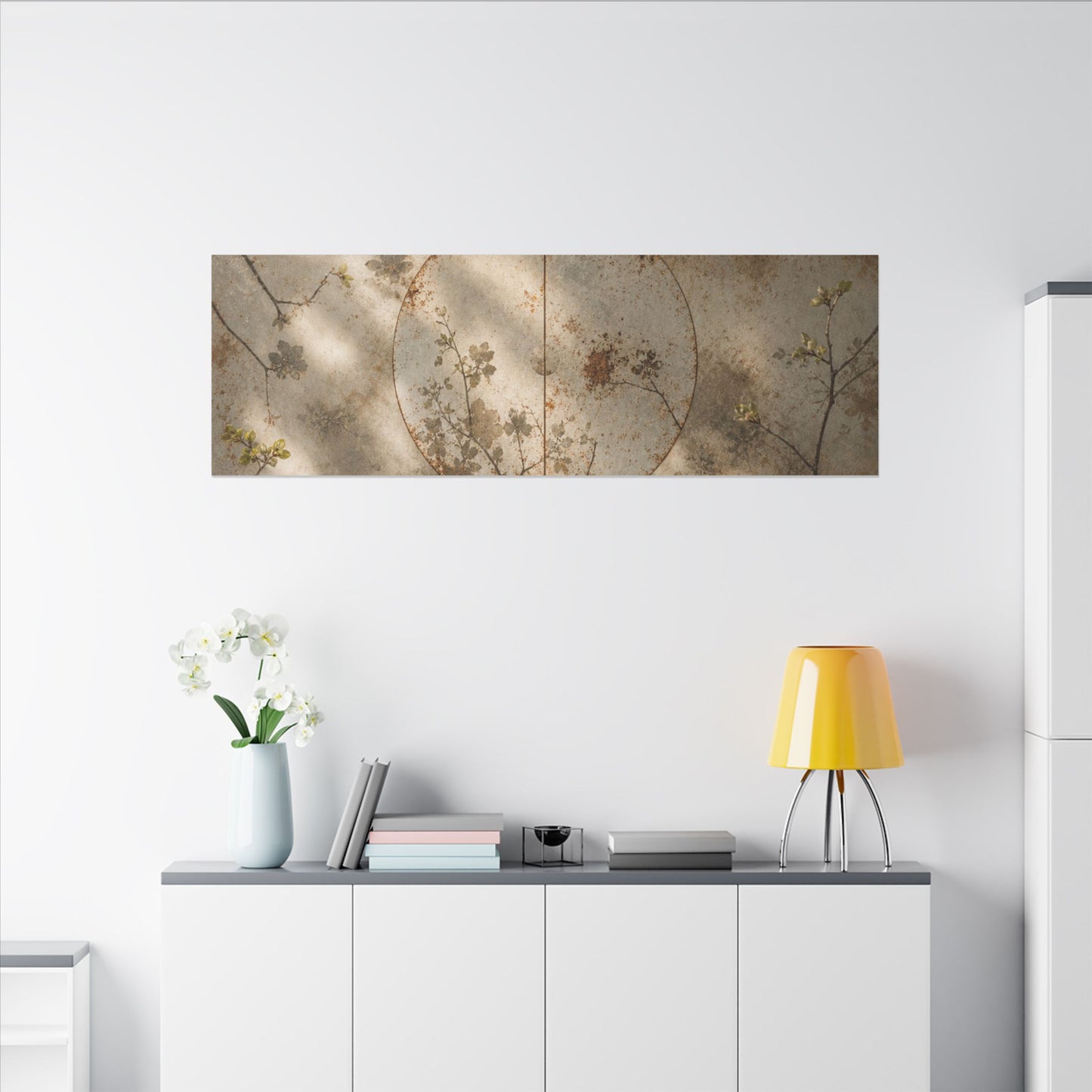 Japandi Rust Patina in Dappled | Japanese Pattern Canvas Art