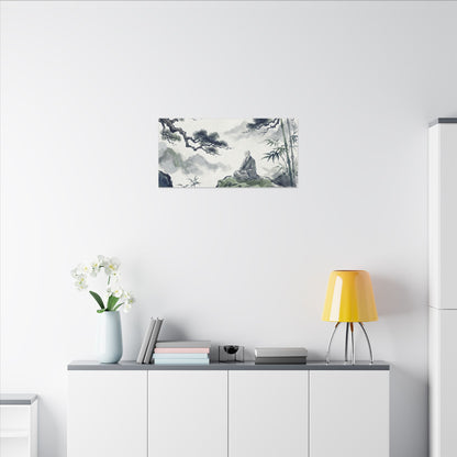 Zen Sumi-e Canvas Art