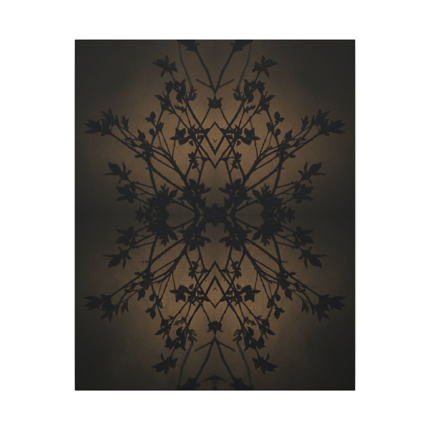Golden Hour Shadow Play Canvas Art - Dark Japandi Seijaku
