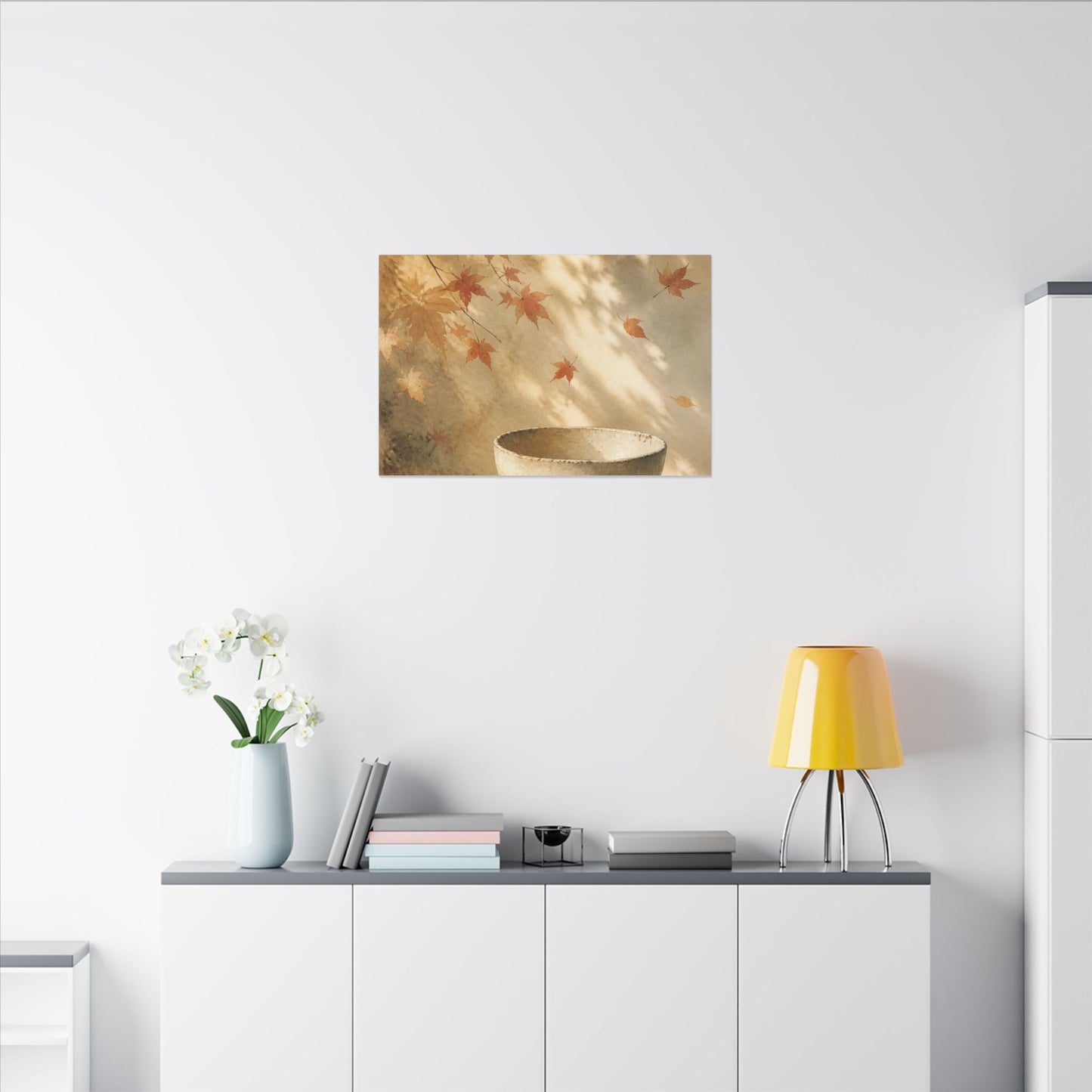 Japandi Ceramic Bowl in Dappled | Watercolor Canvas Art