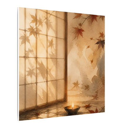 Candlelight Shoji Screen Canvas Art - Japandi Ma
