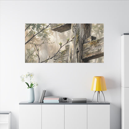 Torii Gate Spring Canvas Art | Japandi Neutral Design