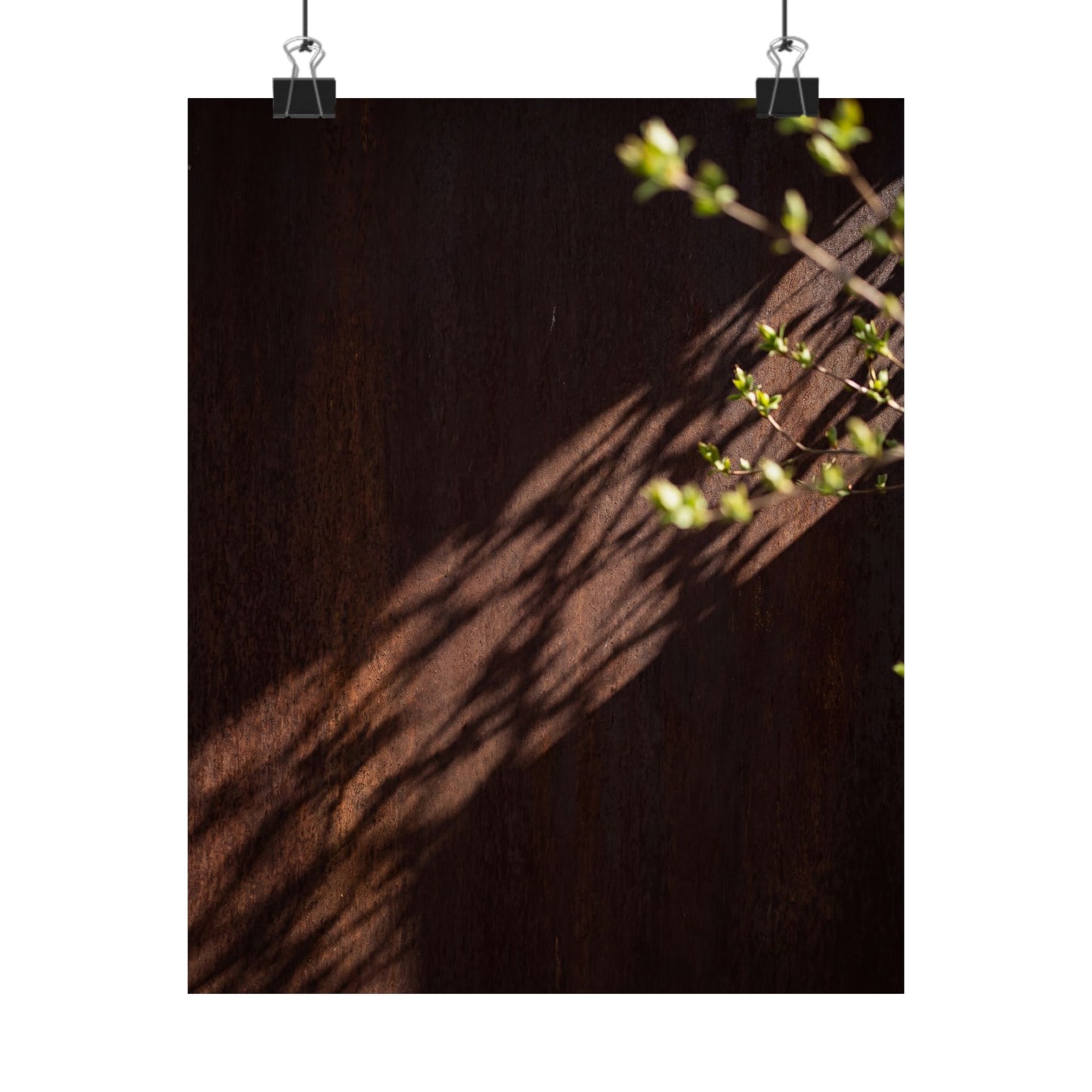 Rust Patina Spring Wall Art Print | Dark Japandi Atmospheric Design