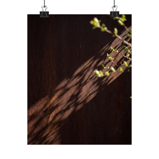 Rust Patina Spring Wall Art Print | Dark Japandi Atmospheric Design