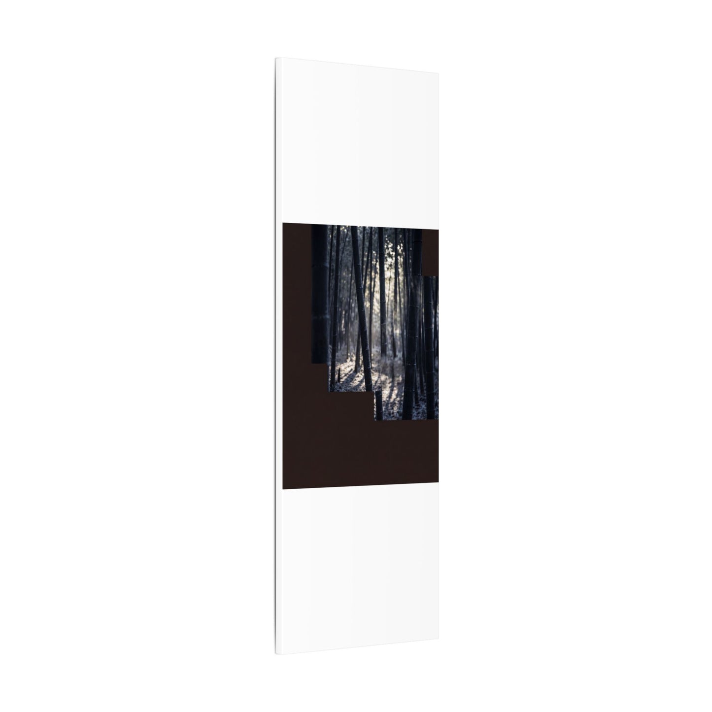 Bamboo Grove Canvas Art | Winter Dark Japandi Moody Minimal Art