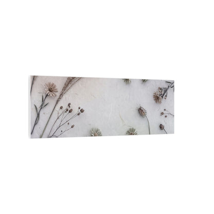 Dried Flowers Japanese Pattern Canvas Art | Elegant Japandi Art