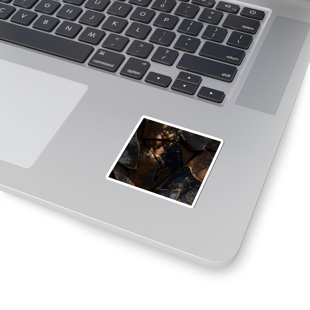 Broken Pottery Sticker | Winter Dark Japandi Dark Texture Art