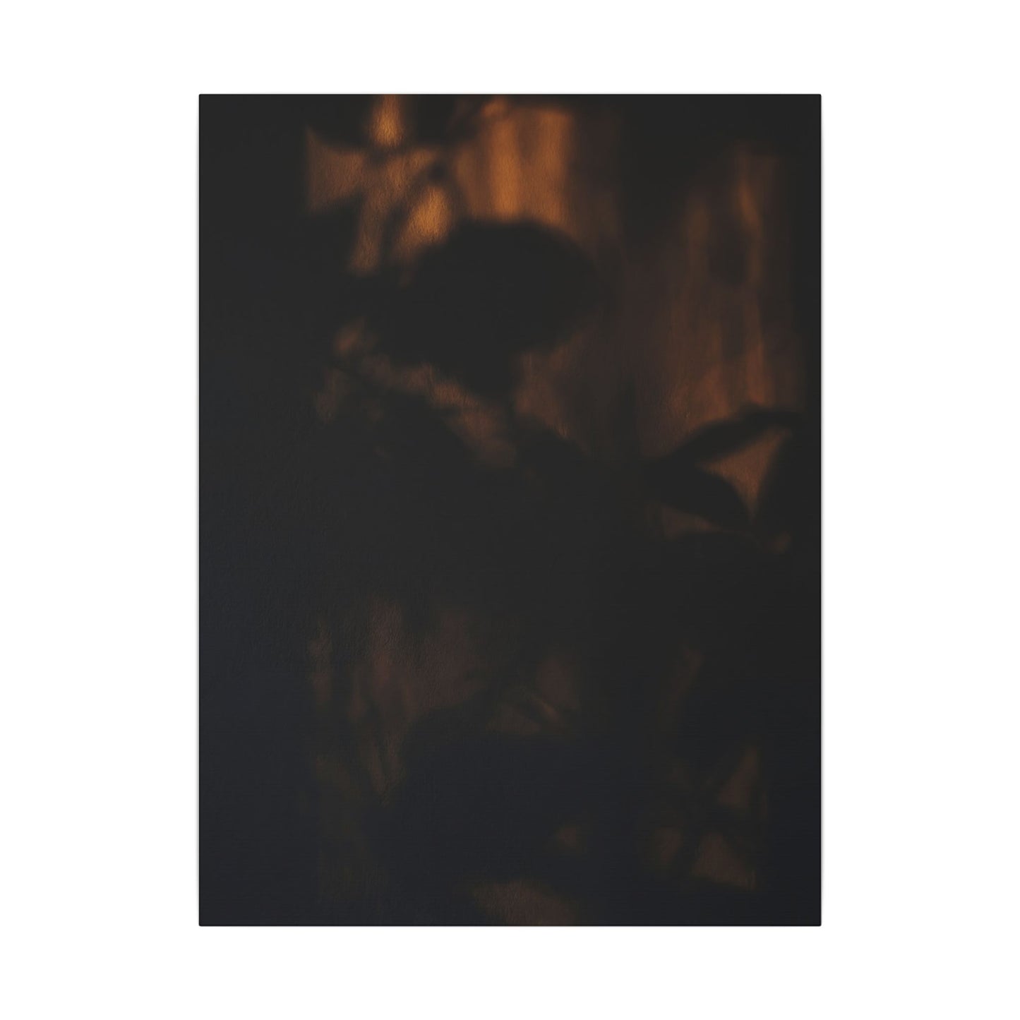 Shadow Play Summer Canvas Art | Dark Japandi Sophisticated Design