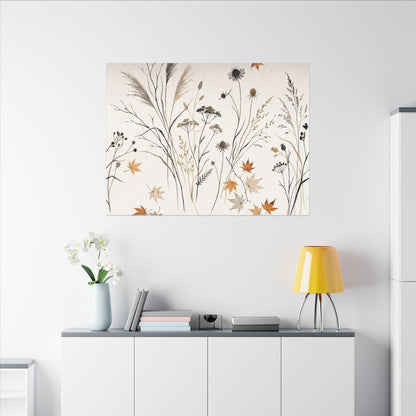 Dawn Dried Flowers Canvas Art - Japandi Kanso