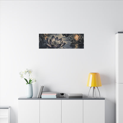 Fukinsei Lotus Flower Canvas Art - Zen Sumi E