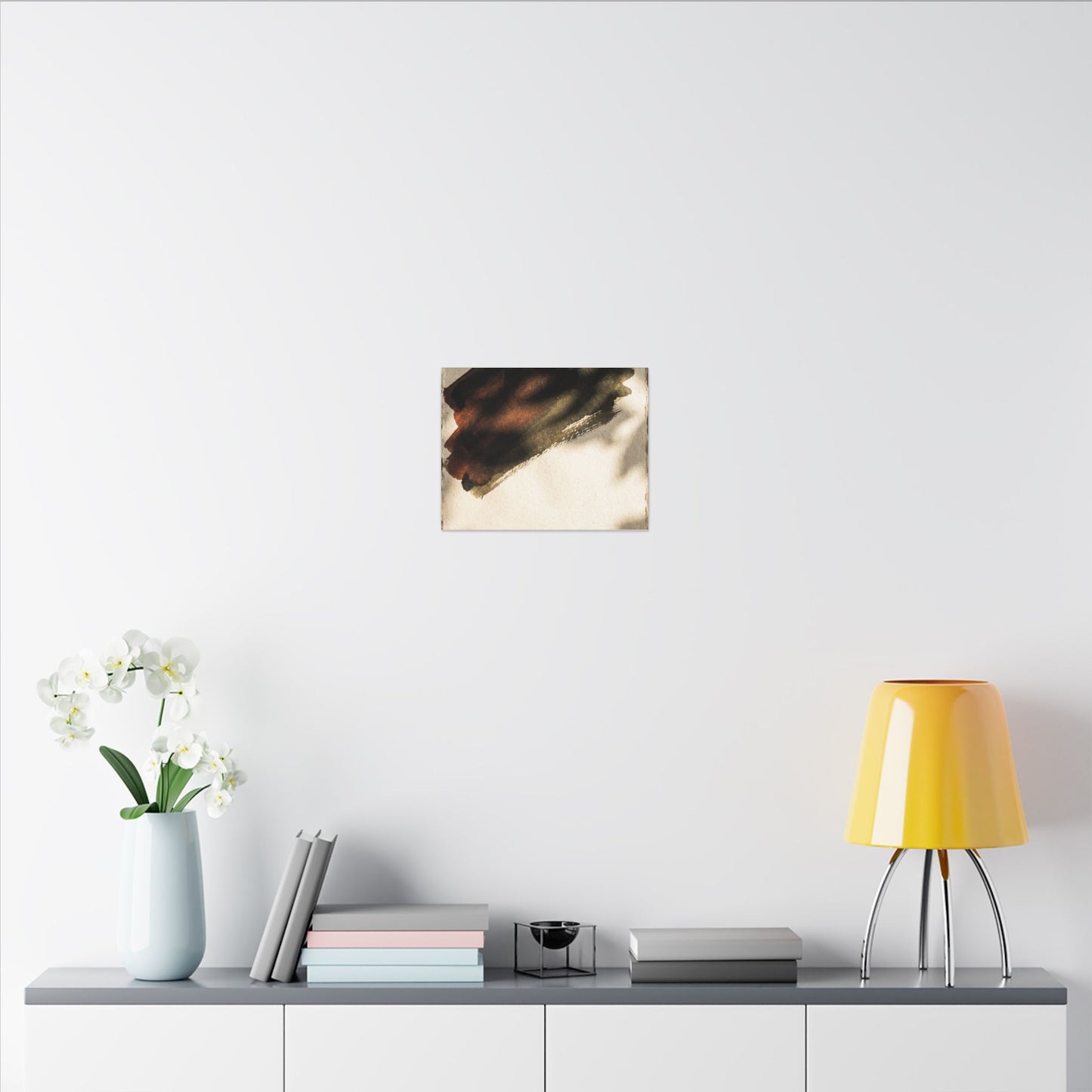 Ink Brushstroke Canvas Art | Summer Dark Japandi Moody Minimal Art