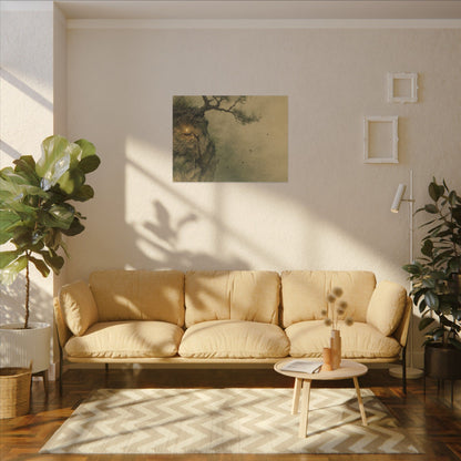 Spring Pine Tree Minimal Line Canvas Art | Earthy Decor