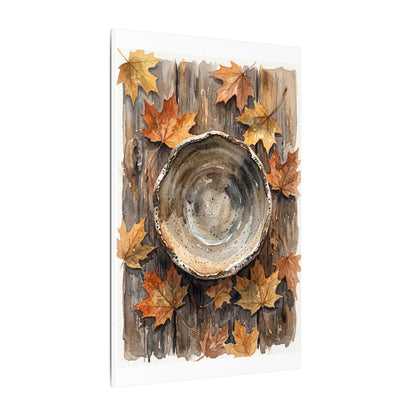 Ma Ceramic Bowl Canvas Art - Japandi Watercolor