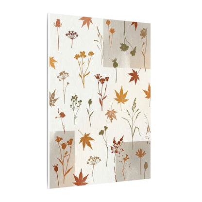 Autumn Dried Flowers Japanese Pattern Canvas Art | Elegant Decor