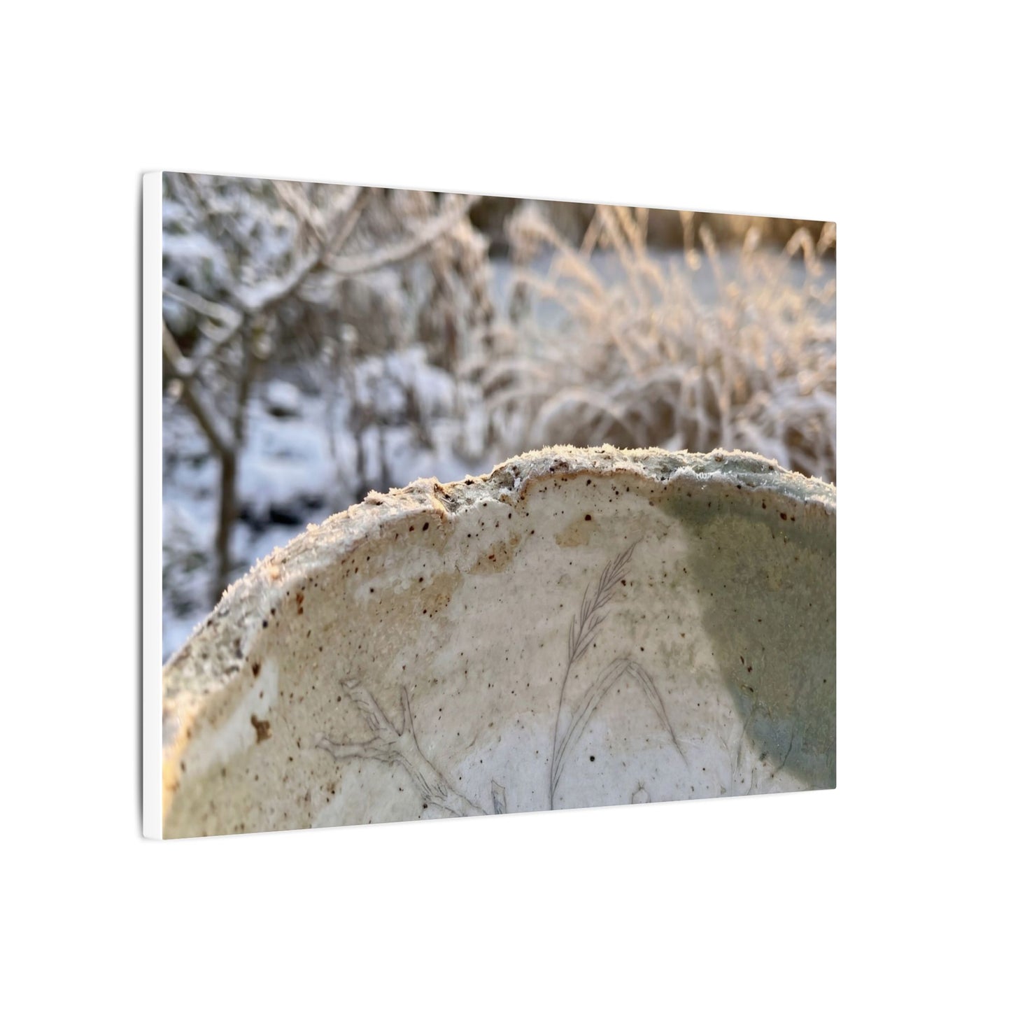 Ceramic Bowl Canvas Art | Winter Japandi Minimal Line Art
