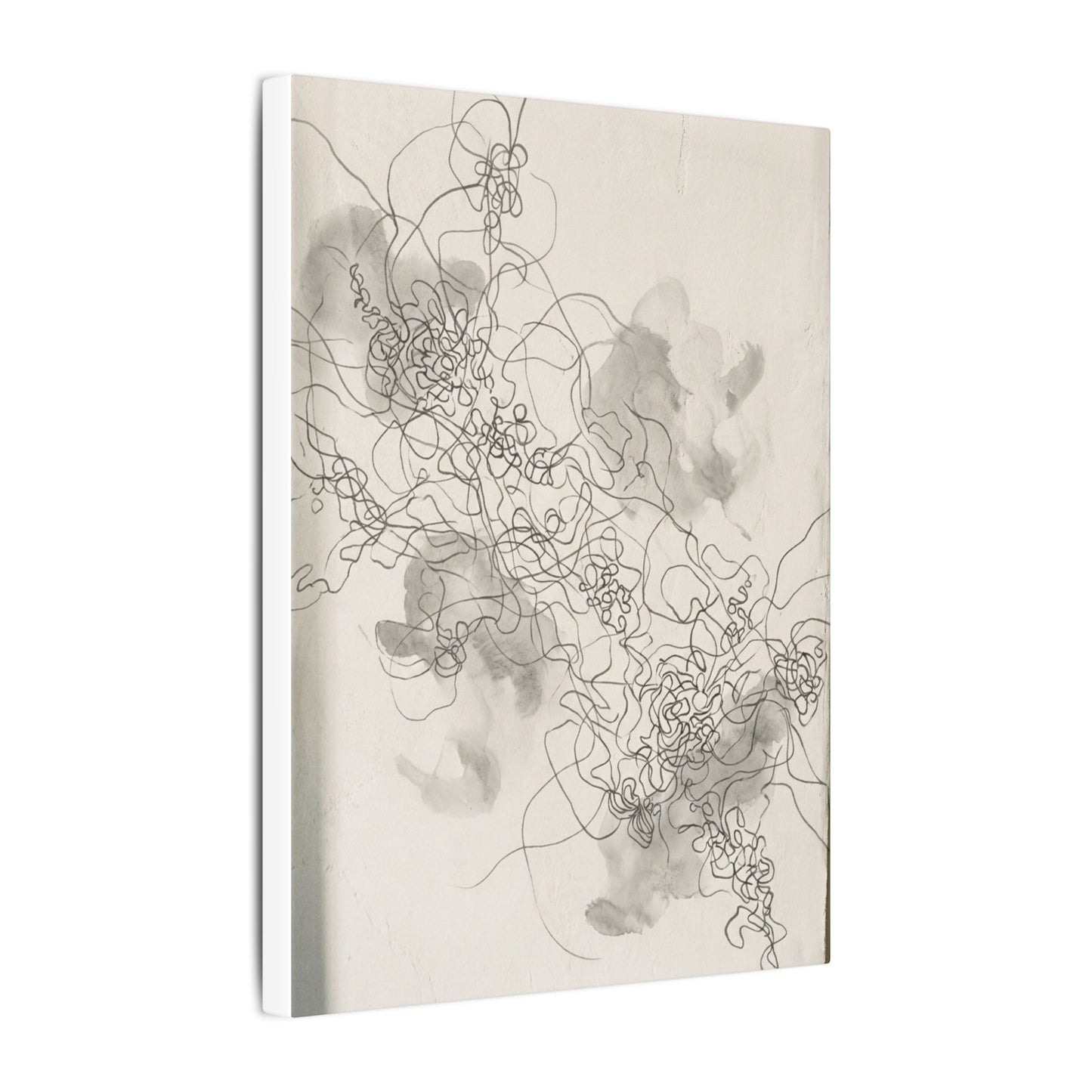 Summer Shadow Play Minimal Line Canvas Art | Earthy Decor